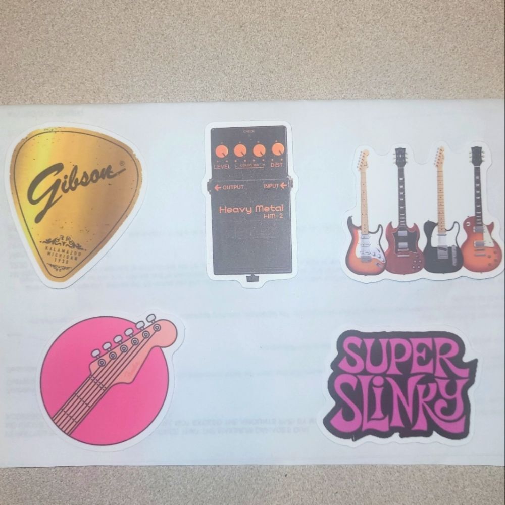 Guitar Stickers Bundle Music Themed Stickers